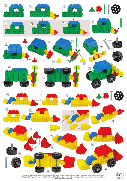 Morphun Starter Mega Zestaw 1200 el. – klocki konstrukcyjne 3+