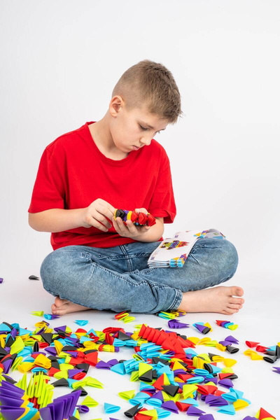 Klocki konstrukcyjne Meli Gami 500 elementów origami – zestaw 5+
