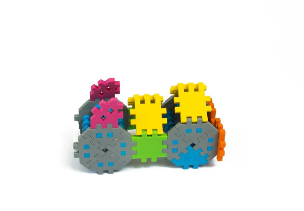 Klocki edukacyjne Marioinex Mini Waffle Konstruktor 140 elementów dla 4-latka wspierające motorykę