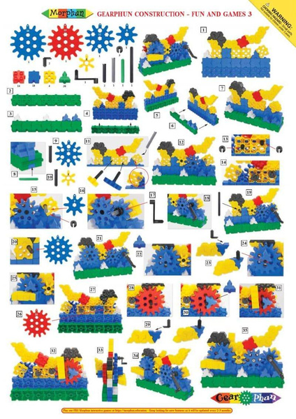 Morphun GearPhun Games and Plays 186 el. - Construction blocks