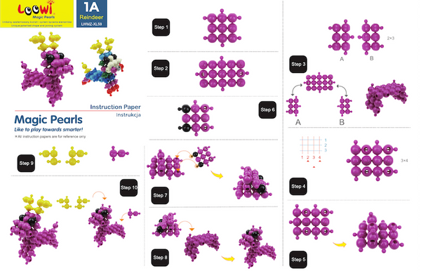 Loowi construction blocks - Red set 125 el.