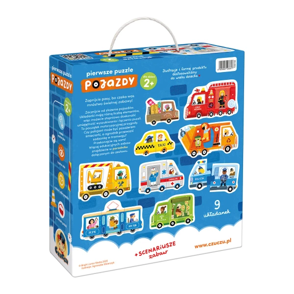 Pierwsze puzzle CzuCzu Pojazdy dla maluchów 2+