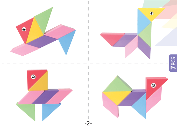 Klocki Magnetyczny Tangram - Magic Big Tangram 100el.