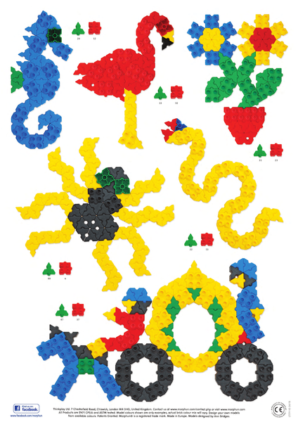 Morphun 24 Animals 252 el. - Construction blocks