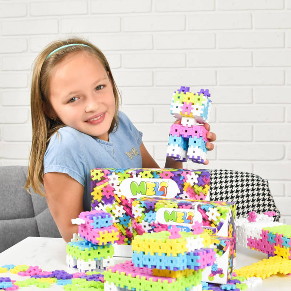 Meli Basic Pink 600 el construction blocks.