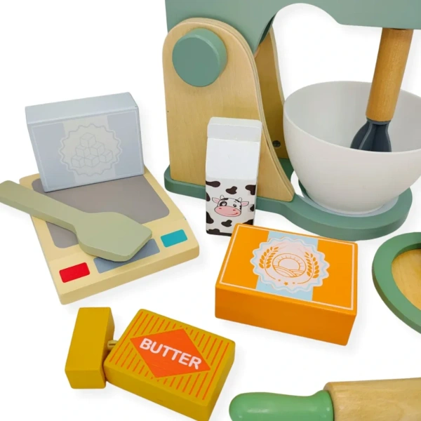 Kabi - Drewniany blender kuchenny z akcesoriami – 3+