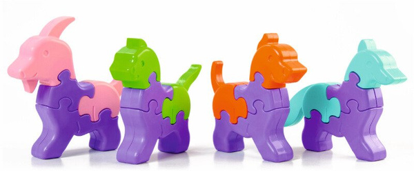 3D Puzzle zwierzęta -  64 el.