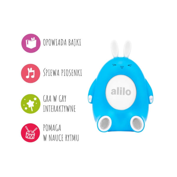 Króliczek Alilo happy Bunny P1 BLUE - niebieski