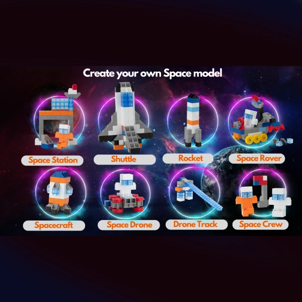 Klocki Little Architect Space 383 el. kosmiczne – 4+