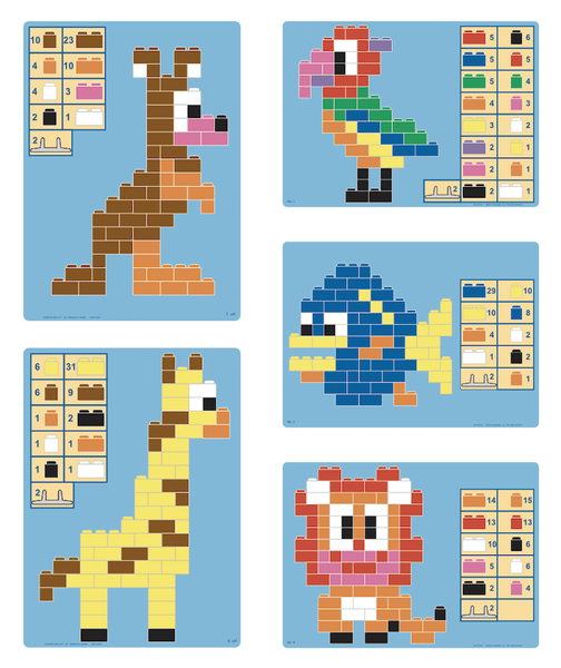 Klocki ArchiPets 630 el. konstrukcyjne zwierzątka – Little Architect 5+