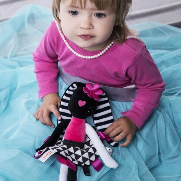 Sensory cuddly toy - Mrs. Bunny