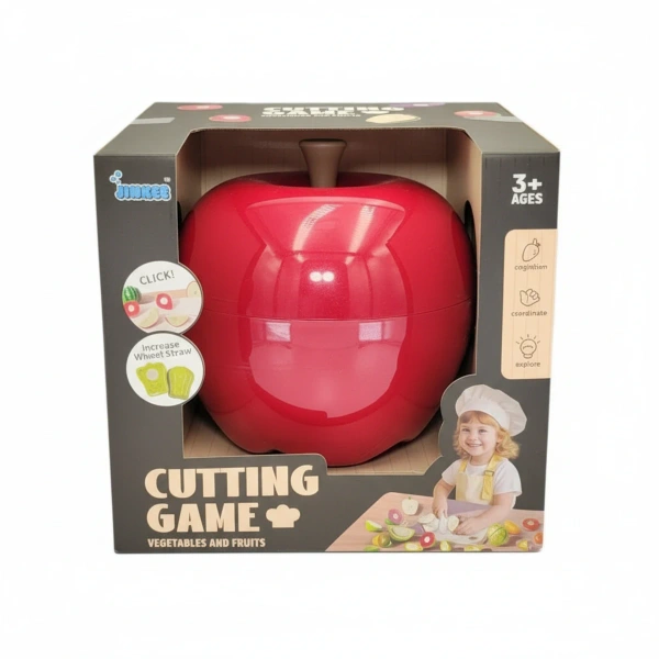 Czerwone jabłko - woce i warzywa do krojenia 29 elementów – Jinkee 3+