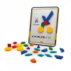 Magnetyczna mozaika klocki Tangram z tablicą - 252 el. + karty pracy
