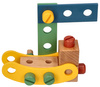 Wooden set of a small constructor