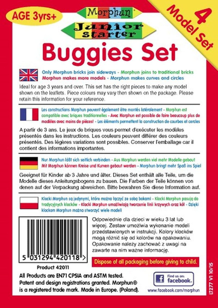 Morphun 4 Pojazdy 64 el. - Klocki konstrukcyjne