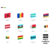 Klocki magnetyczne Pixio Flags flagi 111 elementów Story Series 6+