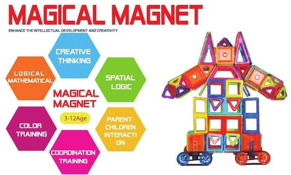 Magical Magnet 168 el. - Magnetic blocks