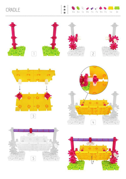 Korbo EDU Pastel construction blocks 370 el.