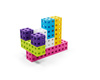 Set of building blocks - Meli Cube Pink 200 el. 