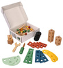 Wooden set of a small constructor