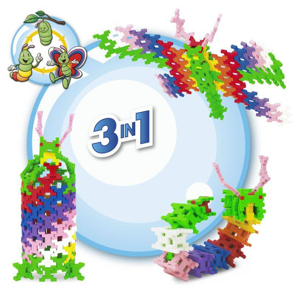 Klocki Incastro Bruce 103 el. – buduj motyla w 2D i 3D, od 4 lat