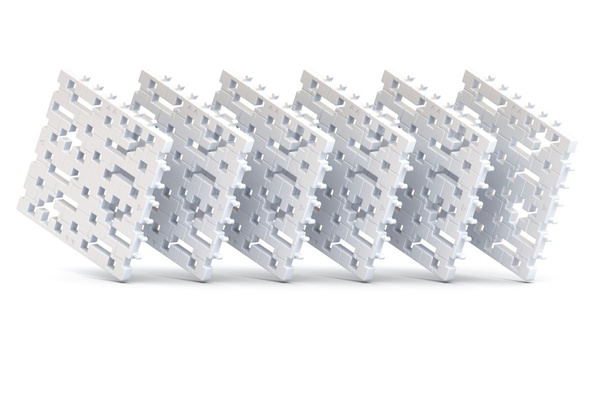 Construction tile base Meli Basic - 6 el. - Gray