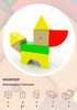 Drewniane klocki magnetyczne WABI 20 el. – starter 3+