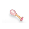 Pink wooden maracas with bunny