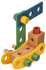Wooden set of a small constructor