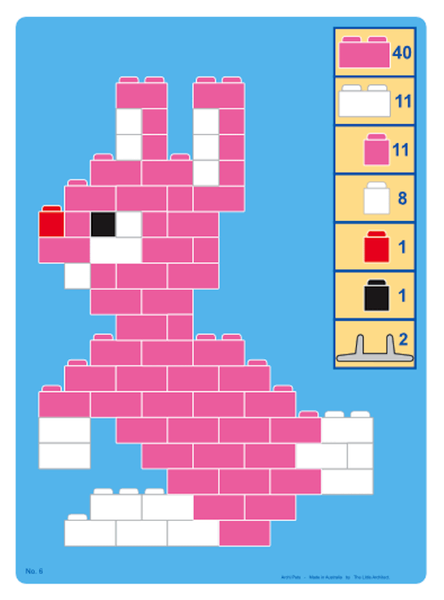 Klocki ArchiPets 630 el. konstrukcyjne zwierzątka – Little Architect 5+