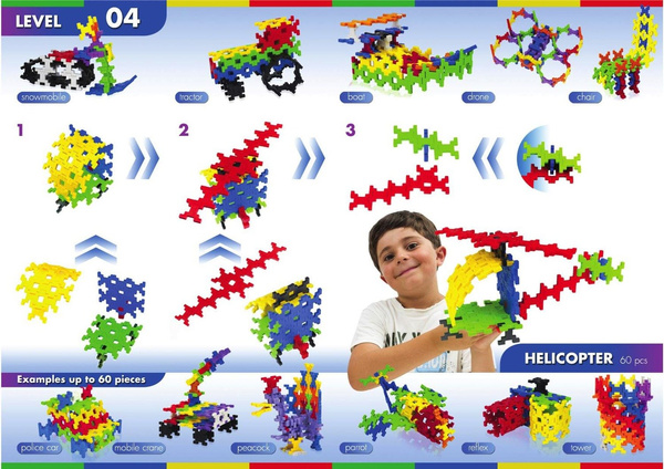 Klocki konstrukcyjne Incastro Cube L 60 elementów – 4+