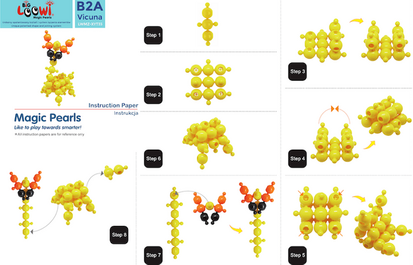 Duże klocki konstrukcyjne Big Loowi kulki 110 elementów 3+