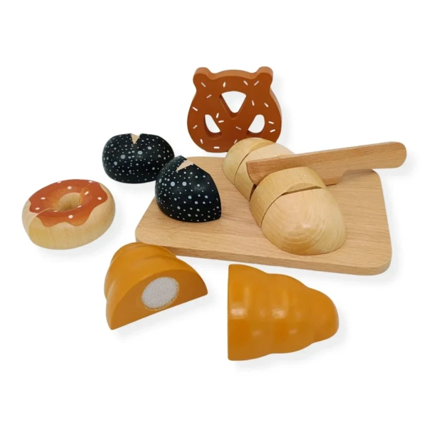 Wooden Bread Cutting Set 7 pcs – Kabi My Favorite Bread 3+