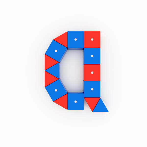 Klocki WABI 80 el. z Dynamic Magnet® – drewniane magnetyczne 3+