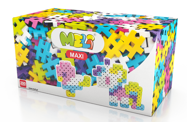 Meli Maxi Pink 200 el construction blocks. 