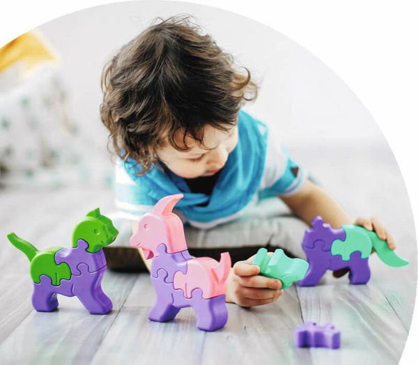 3D Puzzle zwierzęta -  64 el.