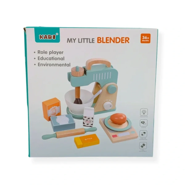 Kabi - Drewniany blender kuchenny z akcesoriami – 3+