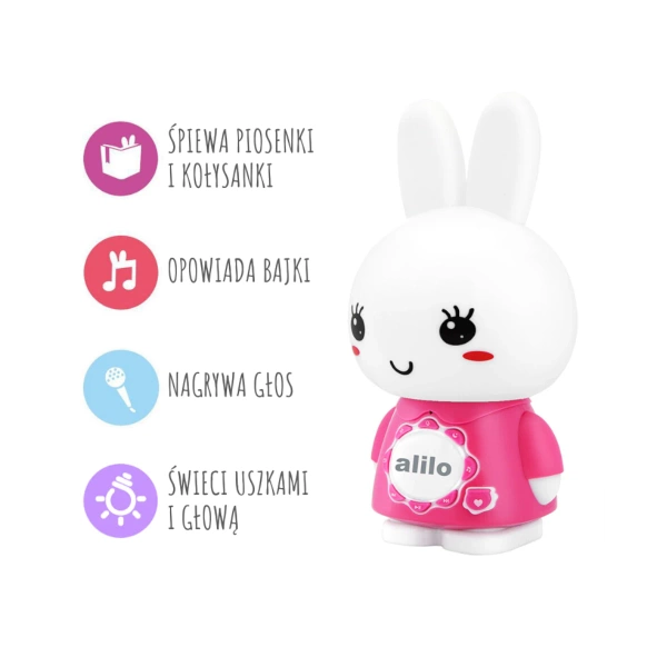 Króliczek Alilo Big Bunny G7C PINK - różowy
