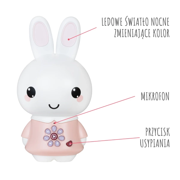 Króliczek Alilo Honey Bunny G6PRO PINK - różowy