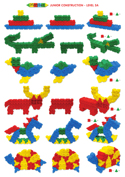 Morphun 24 Animals 252 el. - Construction blocks