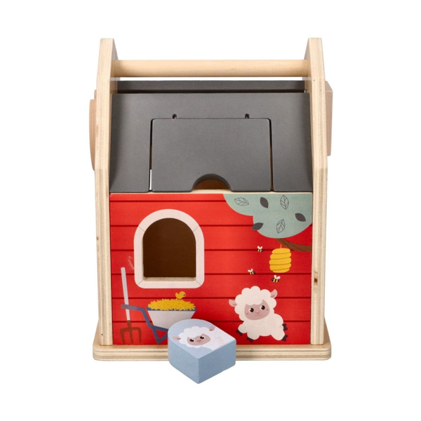 Wooden sorter with blocks - Farm