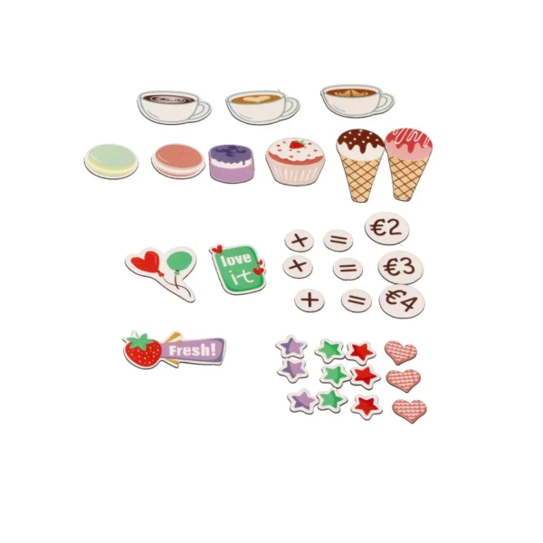 Café with espresso machine and ice cream