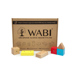 Klocki WABI 40 el. Dynamic Magnet® drewniane bukowe – 3+