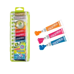 Farby Jolly tempera - 12szt + metaliczne