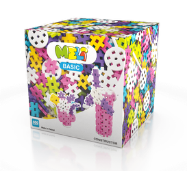 Klocki Meli Basic Constructor Pink 400 elementów – zestaw 3+