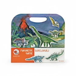 Egmont Toys Magnetyczna układanka z dinozaurami, 46 elementów, dla dzieci powyżej 3 lat