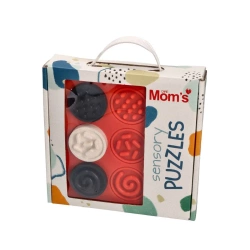 Kontrastowe puzzle sensoryczne kółeczka – Mom's Care 6m+