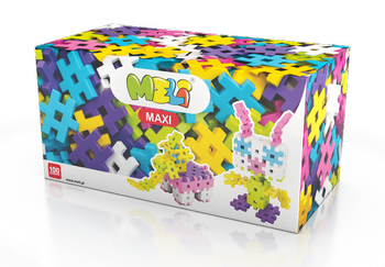 Klocki Meli Maxi Pink 100 elementów – konstrukcyjne 1+