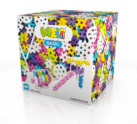 Różowe klocki konstrukcyjne Meli Constructor Pink 600 el. 5+