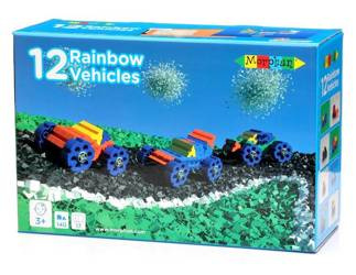 Klocki Morphun 12 Pojazdów Box – 140 elementów Rainbow 3+